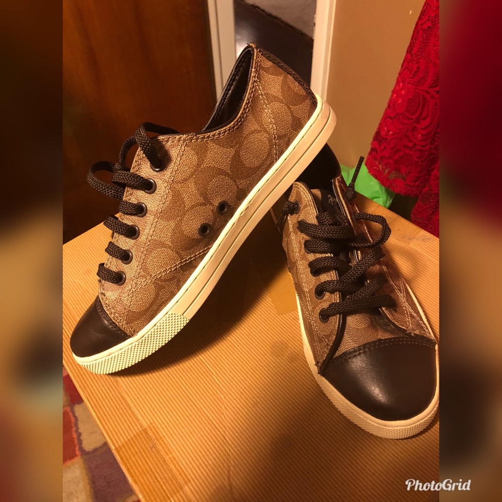 Coach Brown Logo Shoes